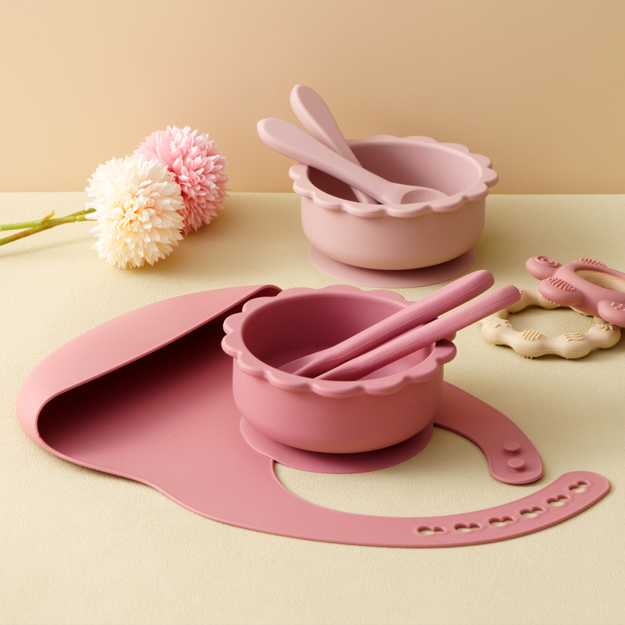 Baby Food Kit - Set di stoviglie in Silicone per